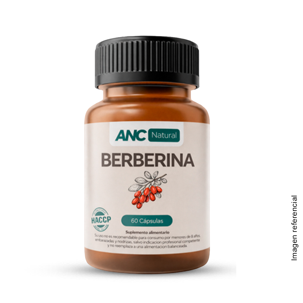 ANC Natural Berberina 500 mg frasco de 60 cápsulas